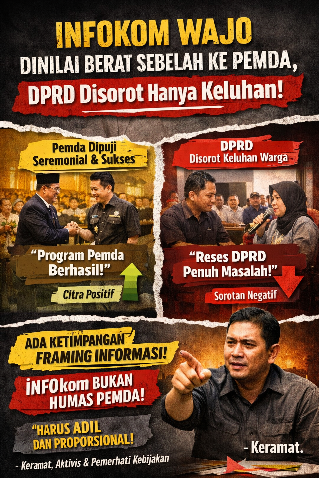 Rilis Reses DPRD Didominasi Keluhan, Keramat Soroti Infokom Dinilai Berat Sebelah ke Pemda