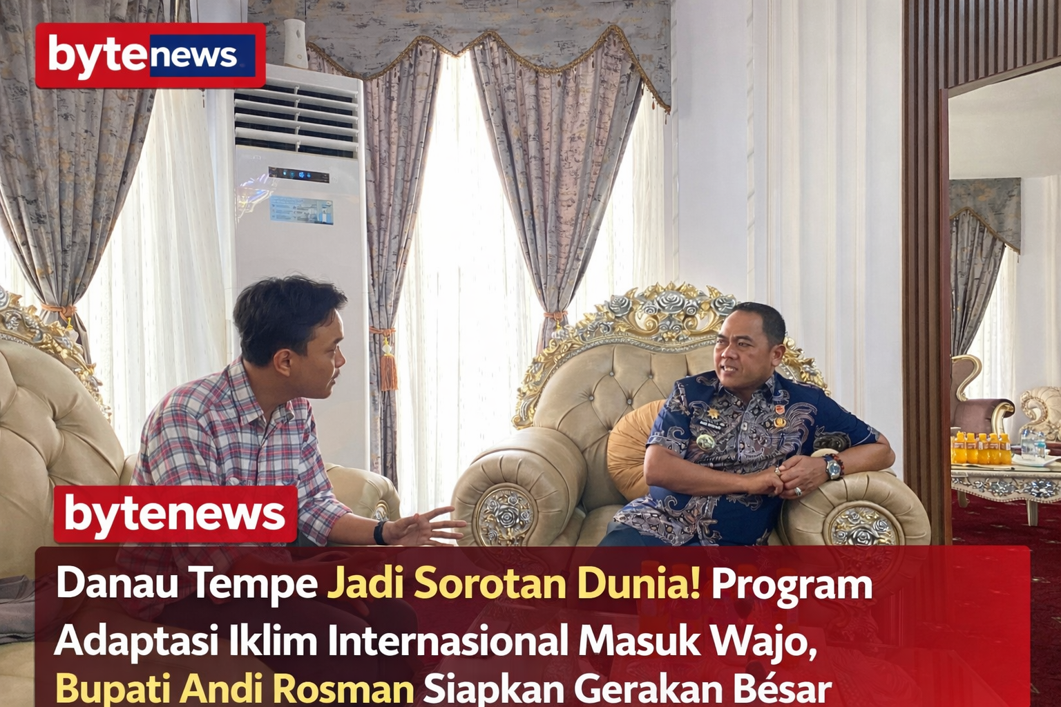 Danau Tempe Jadi Sorotan Dunia! Program Adaptasi Iklim Internasional Masuk Wajo, Bupati Andi Rosman Siapkan Gerakan Besar