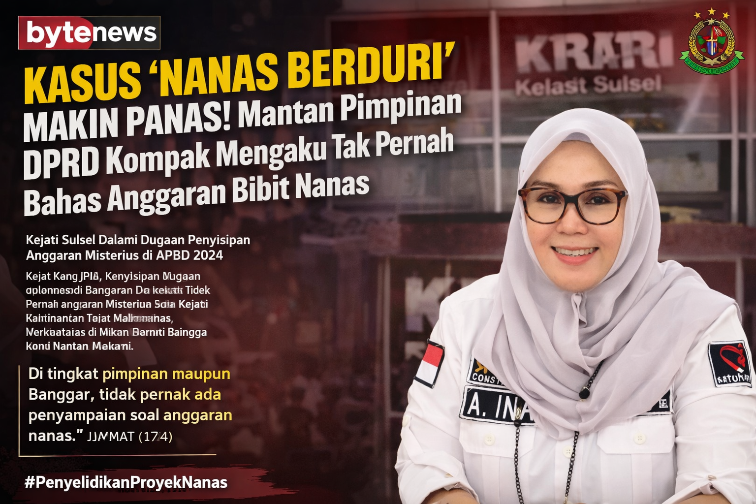 Kasus “Nanas Berduri” Makin Panas! Mantan Pimpinan DPRD Kompak Mengaku Tak Pernah Bahas Anggaran Bibit Nanas