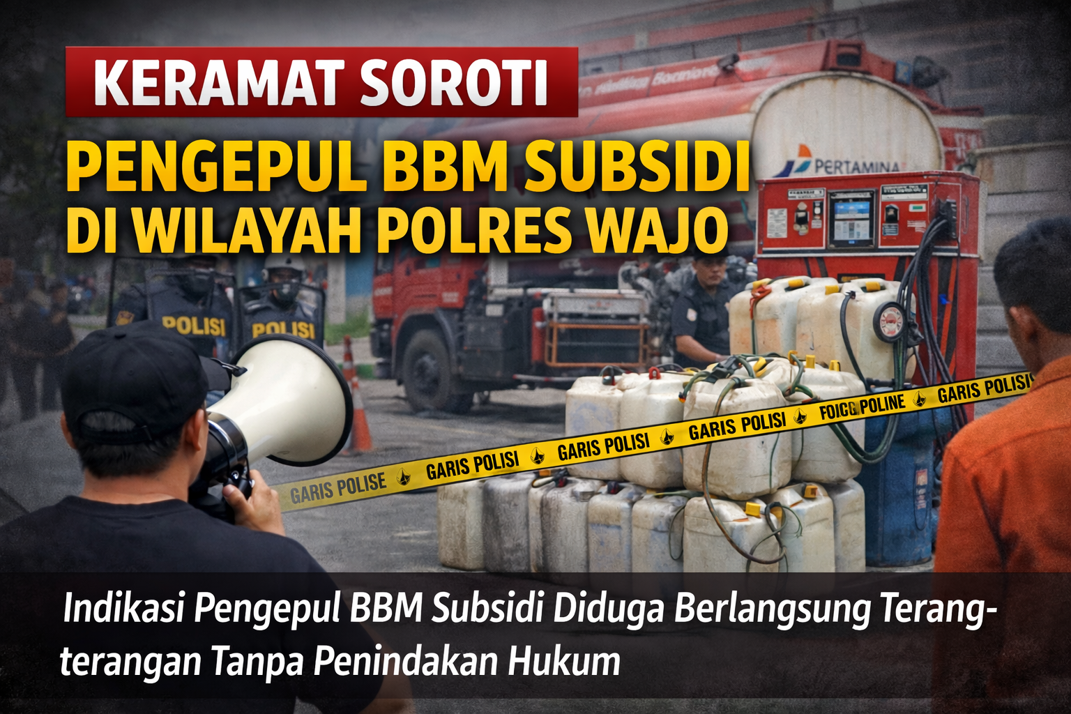 KERAMAT Soroti Dugaan Pengepul BBM Subsidi di Wilayah Hukum Polres Wajo