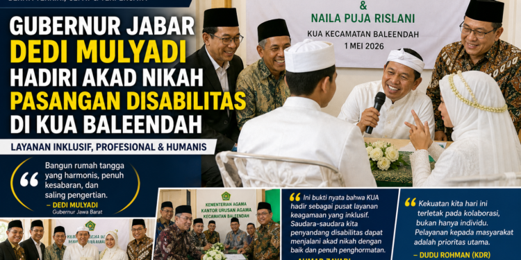 Gubernur Jabar Dedi Mulyadi Hadiri Akad Nikah Pasangan Disabilitas, Wujud Layanan Inklusif KUA Baleendah