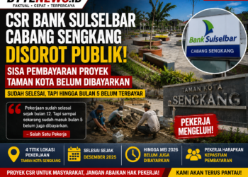 CSR Bank Sulselbar Cabang Sengkang Disorot, Sisa Pembayaran Proyek Taman Kota Belum Dibayarkan