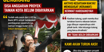Upah Tukang Tertahan, Aktivis Ancam Demo Bank BPD Sulselbar Sengkang Terkait Pembayaran Proyek Taman Kota