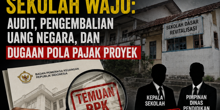 Jejak Dana Revitalisasi Sekolah Wajo: Audit, Pengembalian Uang Negara, dan Dugaan Pola Pajak Revit