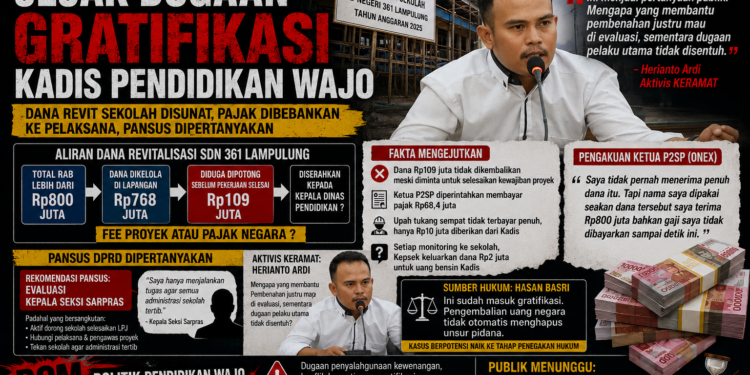Jejak Dugaan Gratifikasi Kadis Pendidikan Wajo
