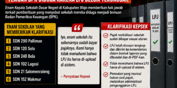 6 Kepala Sekolah di Wajo Klarifikasi Temuan BPK, Pajak Sudah Dibayar Hanya LPJ Belum Upload