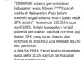 VIRAL! Netizen:HARDIKNAS WAJO mencetak rekor terburuk. Ribuan PPPK paruh waktu belum menerima gaji sepenuhnya