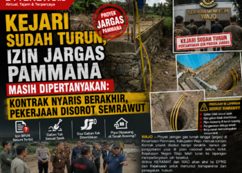Kejari Sudah Turun, Izin Jargas Pammana Masih Dipertanyakan: Kontrak Nyaris Berakhir, Pekerjaan Disorot Semrawut