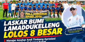 Laskar Bumi Lamaddukelleng Lolos 8 Besar Piala Gubernur SulSel, Manajer Amshar Andi Timbang: Tak Pernah Kalah!