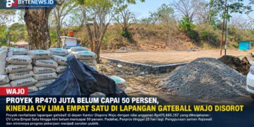 Proyek Rp470 Juta Belum Capai 50 Persen, Kinerja CV Lima Empat Satu di Lapangan Gateball Wajo Disorot